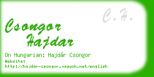 csongor hajdar business card