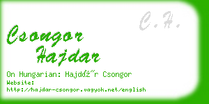 csongor hajdar business card